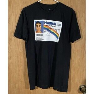 Superbad McLovin Black Short Sleeve Shirt Drivers License Funny NWT Adult Sz M